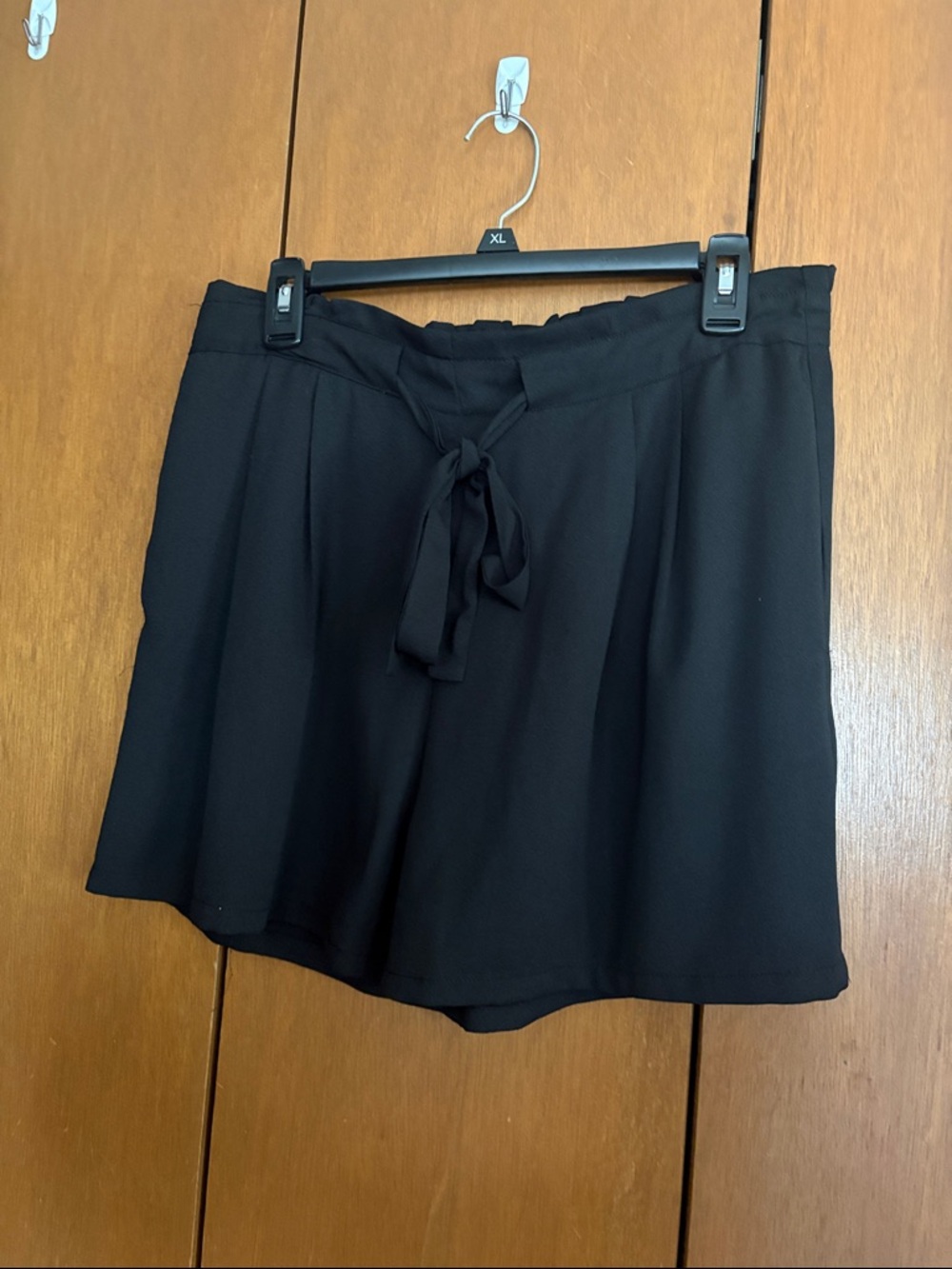 DR2 Black High Waist Tie-Front Shorts